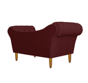 Ver imagem 3 de Namoradeira Recamier Sofá Decorativo 02 Lugares Dubai Suede Vermelho Bordo - Incasa Decor