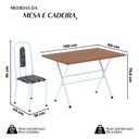 Ver imagem 3 de Conjunto de Mesa Tubular 100cm x 60cm Tampo em MDF com 4 Cadeiras Lívia Branco/Preto