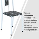 Ver imagem 7 de Conjunto de Mesa Tubular 100cm x 60cm Tampo em MDF com 4 Cadeiras Lívia Branco/Preto