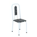 Ver imagem 6 de Conjunto de Mesa Tubular 100cm x 60cm Tampo em MDF com 4 Cadeiras Lívia Branco/Preto