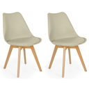 Ver imagem 2 de Kit 2 Cadeiras Eames Wood Leda Design - Nude