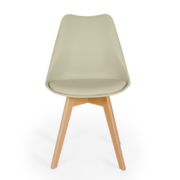Kit 2 Cadeiras Eames Wood Leda Design - Nude - 2