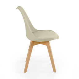 Kit 2 Cadeiras Eames Wood Leda Design - Nude - 3