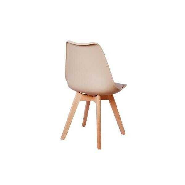 Kit 2 Cadeiras Eames Wood Leda Design - Nude - 3