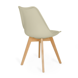 Kit 2 Cadeiras Eames Wood Leda Design - Nude - 4