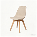 Ver imagem 3 de Kit 4 Cadeiras Saarinen Nude em Polipropileno para Sala de Jantar e Cozinha