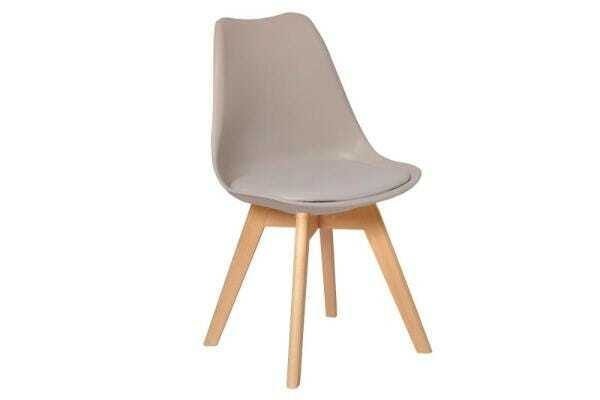 Kit 4 Cadeiras Eames Wood Leda Design - Nude - 2