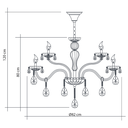 Ver imagem 4 de Lustre Pendente de Cristal Candelabro Maria Tereza Nice 12 lâmpadas E14 Bivolt:Champagne/110V/220V