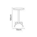 Ver imagem 2 de Mesa Redonda Tramontina Gama Alta em Polipropileno Branco com Base em Aço Carbono