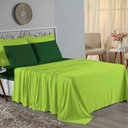 Ver imagem 1 de Jogo de Cama Casal Nobre 4 Peças Lençol com Elástico de 30cm de Altura Malha 100% Algodão -