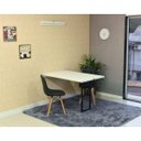 Ver imagem 1 de Kit Mesa Dobrável Retrátil 120x75 Branca + 2 Cadeiras Charles Eames Botonê - Preta
