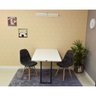 Kit Mesa Dobrável Retrátil 120x75 Branca + 2 Cadeiras Charles Eames Botonê - Preta - 2