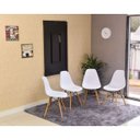 Ver imagem 3 de Kit Mesa Dobrável Retrátil 120x75 Preta + 4 Cadeiras Charles Eames