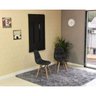 Kit Mesa Dobrável Retrátil 120x75 Preta + 2 Cadeiras Charles Eames Botonê - Preta - 3