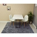 Ver imagem 2 de Kit Mesa Dobrável Retrátil 120x75 Branca + 2 Cadeiras Charles Eames Botonê - Branca