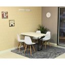 Ver imagem 1 de Kit Mesa Dobrável Retrátil 120x75 Branca + 4 Cadeiras Charles Eames Branca