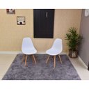 Ver imagem 4 de Kit Mesa Dobrável Retrátil 120x75 Preta + 2 Cadeiras Charles Eames Branca