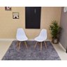 Kit Mesa Dobrável Retrátil 120x75 Preta + 2 Cadeiras Charles Eames Branca - 4