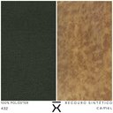 Ver imagem 6 de Kit Poltrona com Puff Turim Base Aço Preto Recouro Camel Poliéster Verde Musgo - Nexta Casa