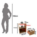 Ver imagem 3 de Mesa de Cabeceira com 1 Gaveta e Detalhe Ripado Cm8042 Amêndoa Tecnomobili