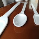 Ver imagem 4 de 3 Utensílios de Cozinha Industrial Espátula 49,5cm e 74cm Colher Branca Cinquetti Plástica