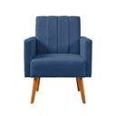 Ver imagem 6 de Conjunto Namoradeira + 2 Poltronas Decorativas Nina Resistente Bouclé:Azul Marinho