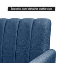 Ver imagem 7 de Conjunto Namoradeira + 2 Poltronas Decorativas Nina Resistente Bouclé:Azul Marinho
