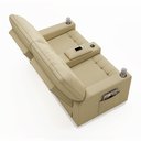 Ver imagem 3 de Poltrona do Papai Reclinável Sala de Cinema 2 Lugares Manual Baú Usb Pu Bege