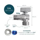 Ver imagem 3 de Registro de Torneira Esfera Maquina de Lavar 1/2 X 3/4
