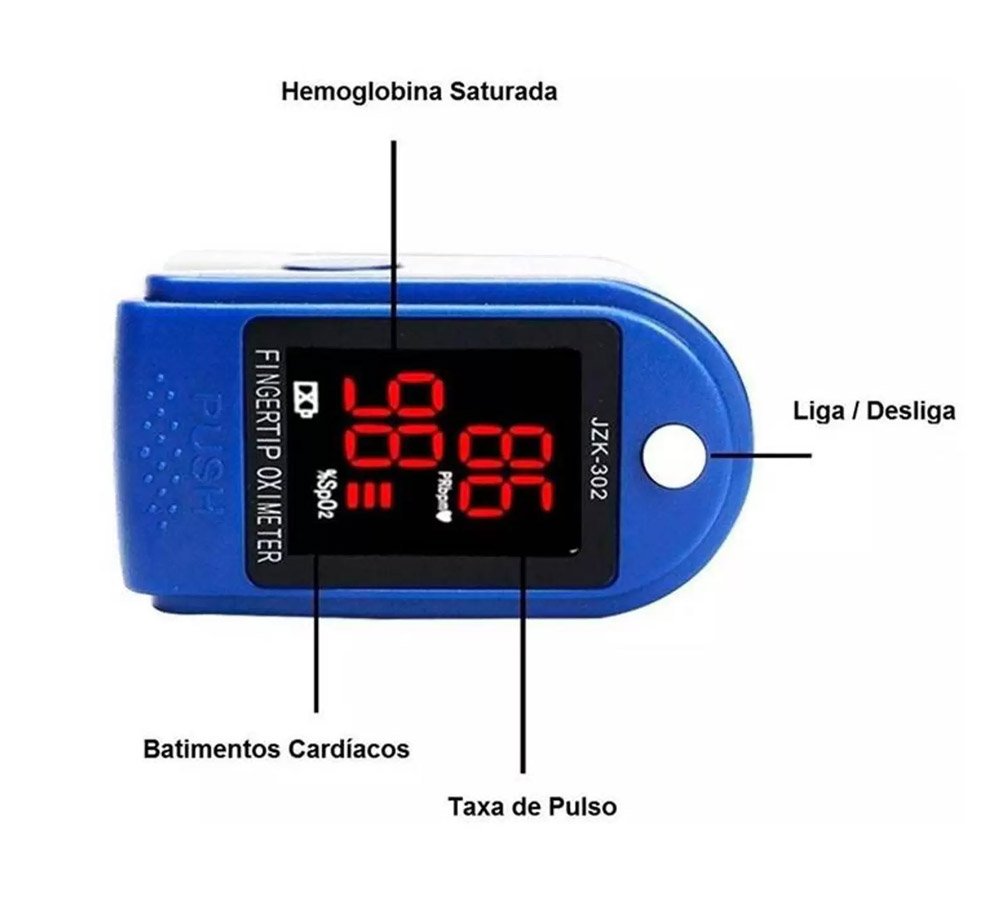Oxímetro Digital Portátil para Dedo Medidor de Pressão saturação - 5
