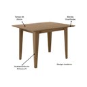 Ver imagem 2 de Mesa de Jantar 4 Lugares Tampo Chanfrado 120cm sem Vidro Kate Carvalho - Poliman