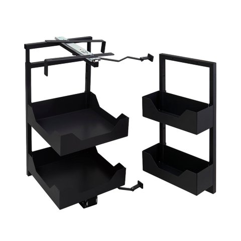 Coluna Baixa Preto Masutti Copat 6460 - 04 Bandejas - 355 X 640-830 X 505 Mm