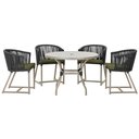 Ver imagem 1 de Mesa com 4 Cadeiras e Noronha Estofado 13 Trama Original Preto