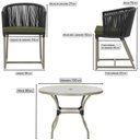 Ver imagem 3 de Mesa com 4 Cadeiras e Noronha Estofado 13 Trama Original Preto