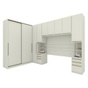 Ver imagem 1 de Quarto Modulado Casal 9 Portas 9 Gavetas Canto Oblíquo Areia