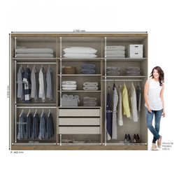 Guarda-Roupa Casal 6 Portas Amaro Henn - 4