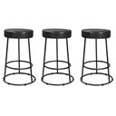 Ver imagem 1 de Kit 3 Banquetas Roma 70cm Couríssimo Preto - Salaone