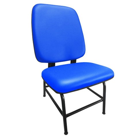 Cadeira Cadeirão Reforçado Estofado Maxx Reforçada Suporta até 180 Kg Courvin Azul