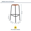 Ver imagem 3 de Kit 4 Banquetas para Cozinha com Base de Aço Cumbuca