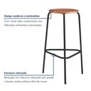 Ver imagem 4 de Kit 4 Banquetas para Cozinha com Base de Aço Cumbuca