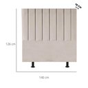 Ver imagem 3 de Cabeceira Estofada Cama Box Casal 140 Cm Maisa Suede Bege