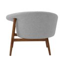 Ver imagem 5 de Poltrona Decorativa Yumi Base Madeira Braço Esquerdo Bouclé Cinza Claro - Nexta Casa