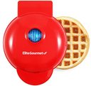 Ver imagem 2 de Elite Gourmet Mini Waffle Maker 4,5” Antiaderente, Design Compacto (vermelho)
