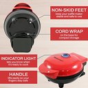 Ver imagem 7 de Elite Gourmet Mini Waffle Maker 4,5” Antiaderente, Design Compacto (vermelho)