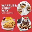 Ver imagem 6 de Elite Gourmet Mini Waffle Maker 4,5” Antiaderente, Design Compacto (vermelho)