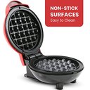 Ver mais imagens de Elite Gourmet Mini Waffle Maker 4,5” Antiaderente, Design Compacto (vermelho)