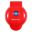 Ver imagem 1 de Elite Gourmet Mini Waffle Maker 4,5” Antiaderente, Design Compacto (vermelho)