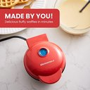 Ver imagem 3 de Elite Gourmet Mini Waffle Maker 4,5” Antiaderente, Design Compacto (vermelho)