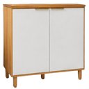 Ver imagem 1 de Balcao com Tampo Banheiro 2 Portas 80 cm MDF Bari Freijo Off Acetinado Poliman