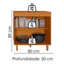 Ver imagem 3 de Balcao com Tampo Banheiro 2 Portas 80 cm MDF Bari Freijo Off Acetinado Poliman